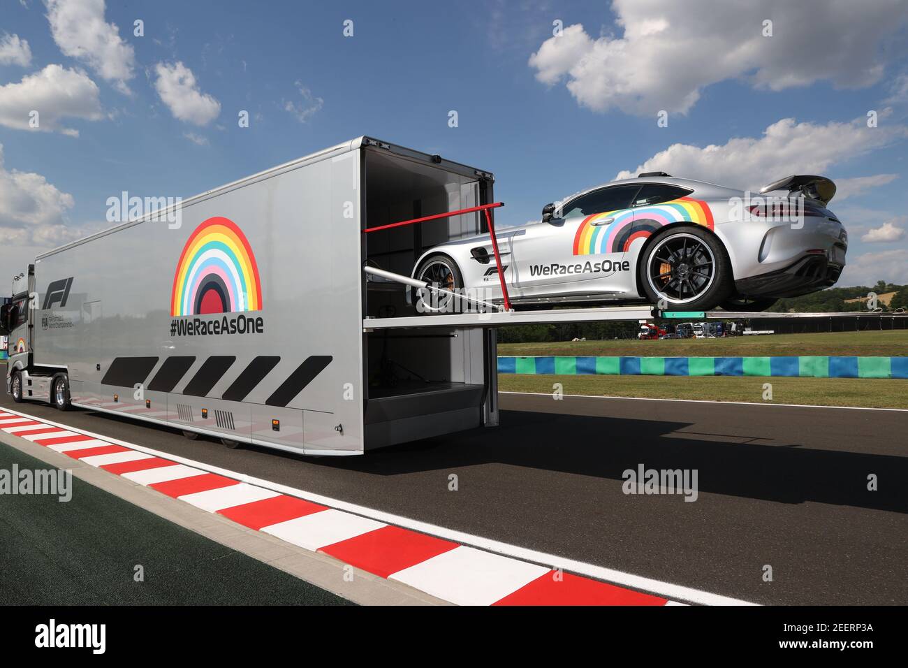 Safety Car durante la Formula 1 Aramco Magyar Nagydij 2020, Gran Premio d'Ungheria dal 17 al 19 luglio 2020 sull'Hungaroring, a Budapest, Ungheria - Foto DPPI Foto Stock
