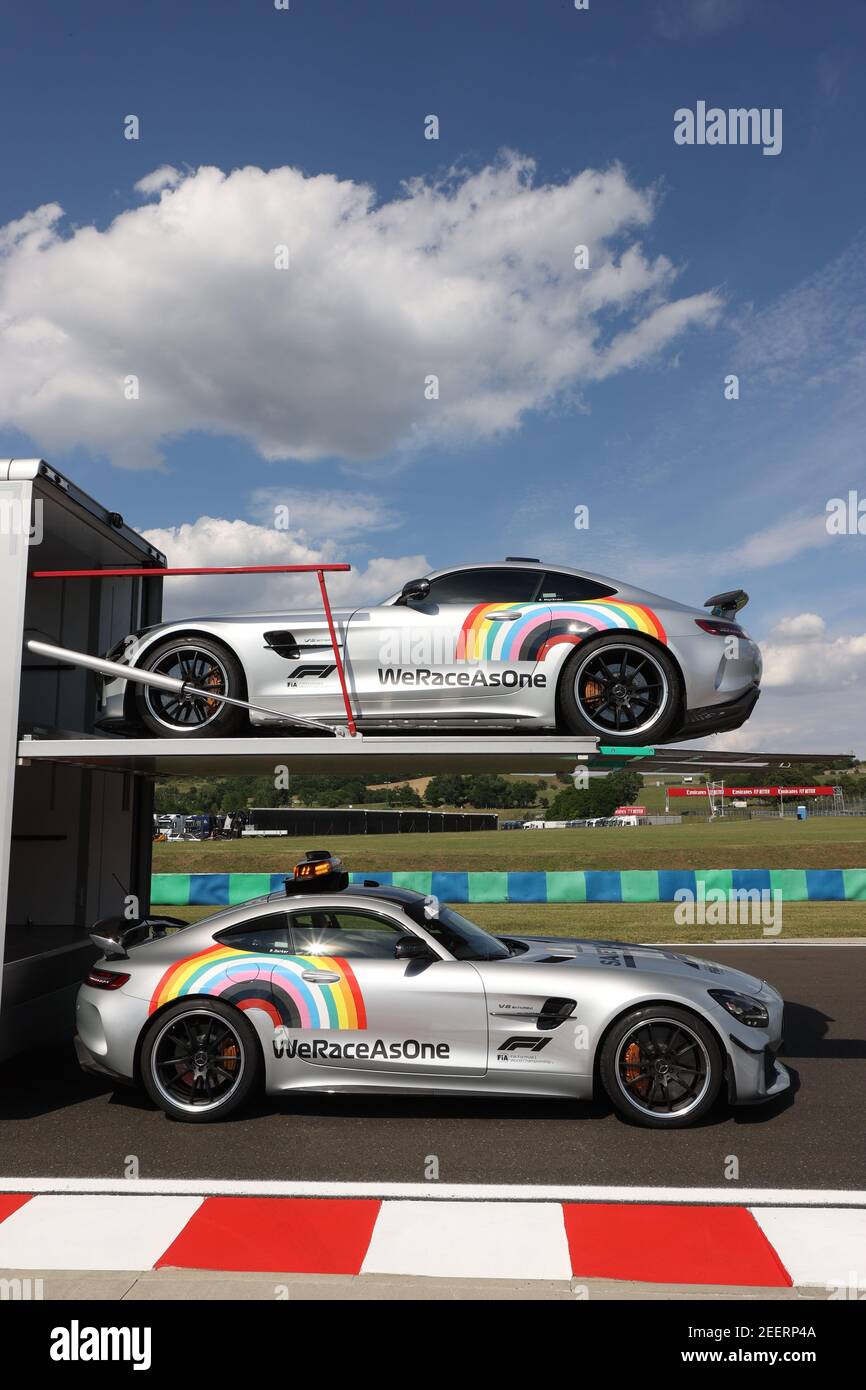 Safety Car durante la Formula 1 Aramco Magyar Nagydij 2020, Gran Premio d'Ungheria dal 17 al 19 luglio 2020 sull'Hungaroring, a Budapest, Ungheria - Foto DPPI Foto Stock