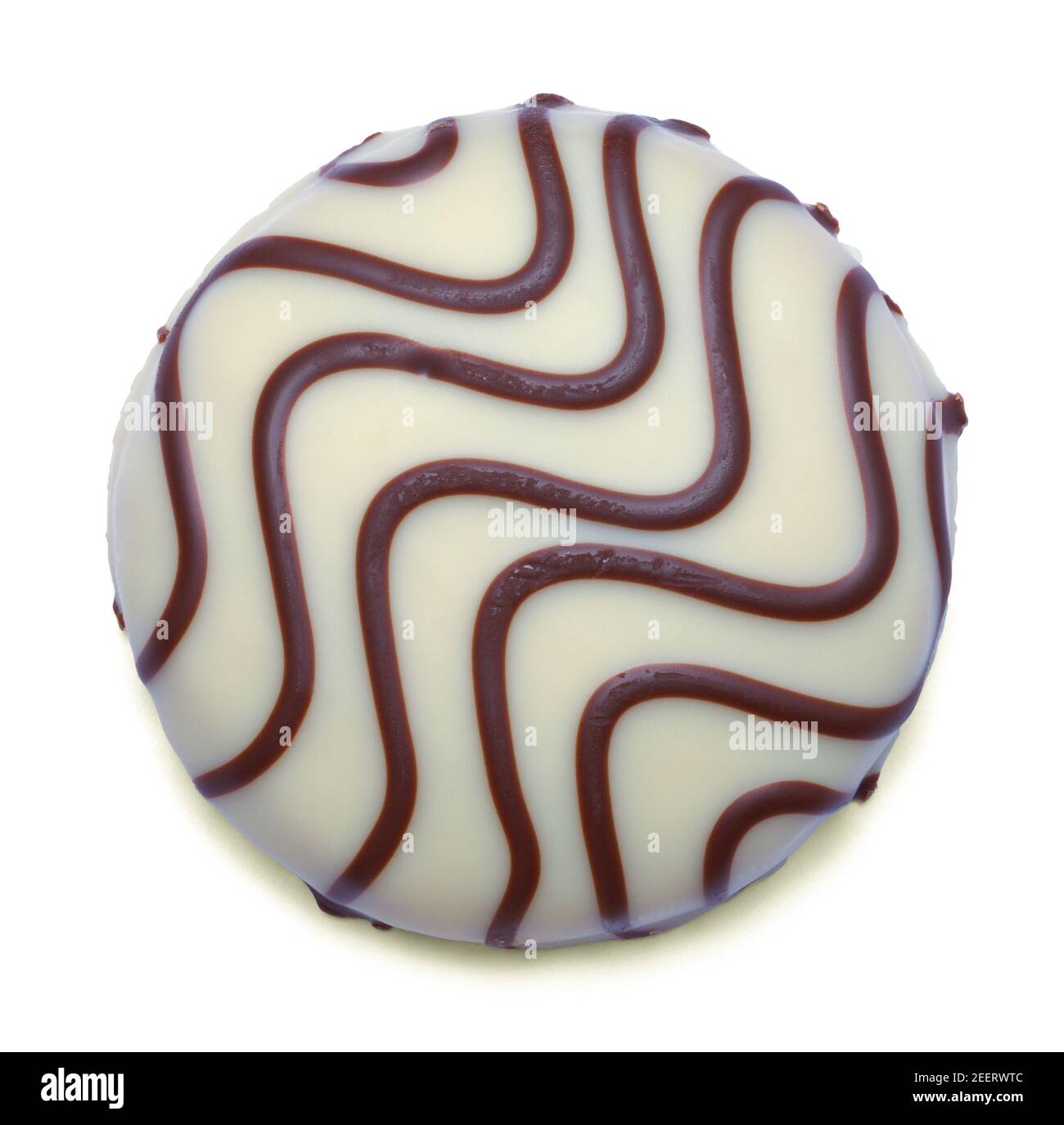 Biscotti di shortbread ricoperta di cioccolato rotondo tagliati fuori Foto Stock