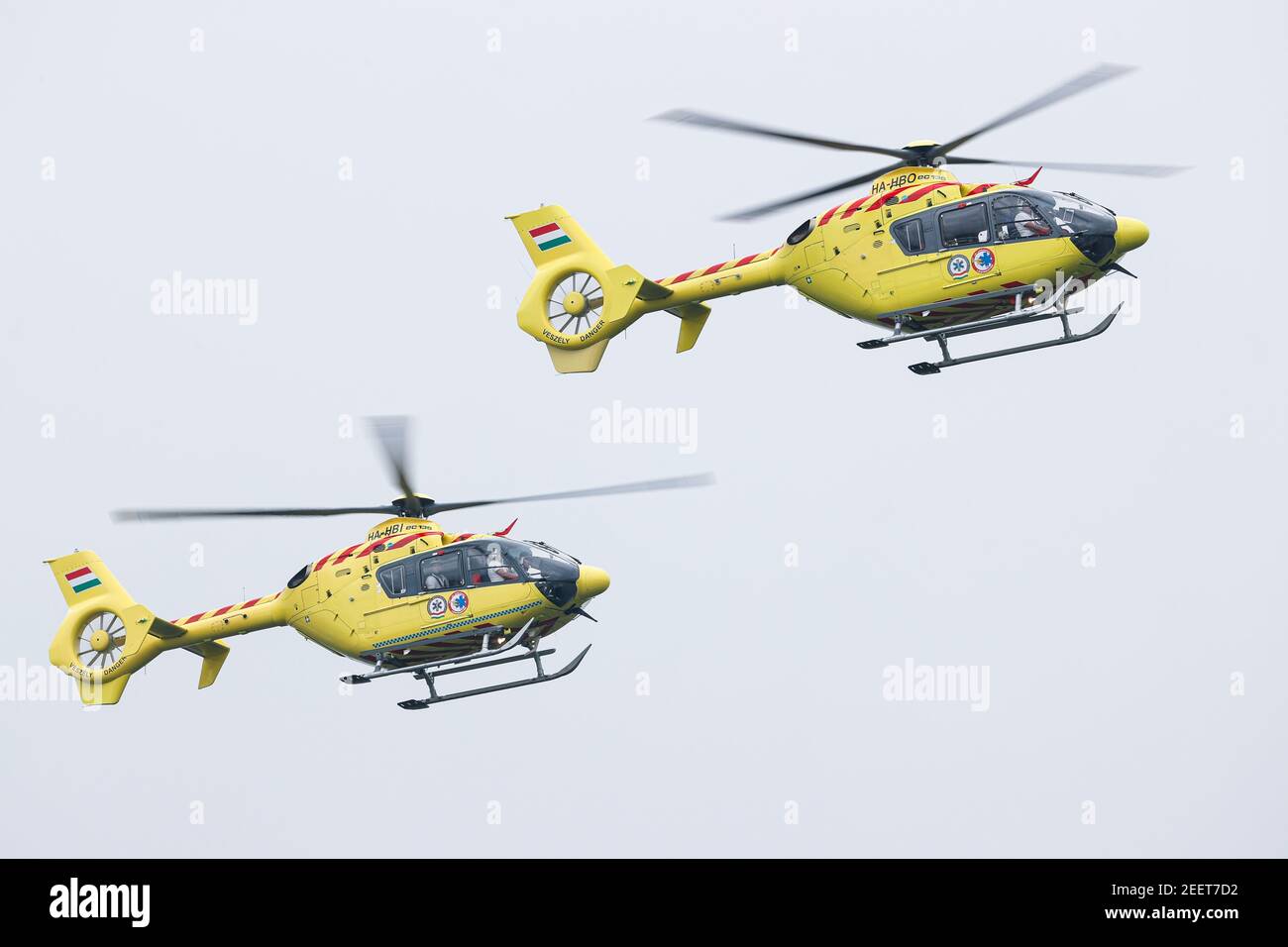 Elicotteri medici durante la Formula 1 Aramco Magyar Nagydij 2020, Gran Premio d'Ungheria dal 17 al 19 luglio 2020 sull'Hungaroring, a Budapest, Ungheria - Foto Antonin Vincent / DPPI Foto Stock