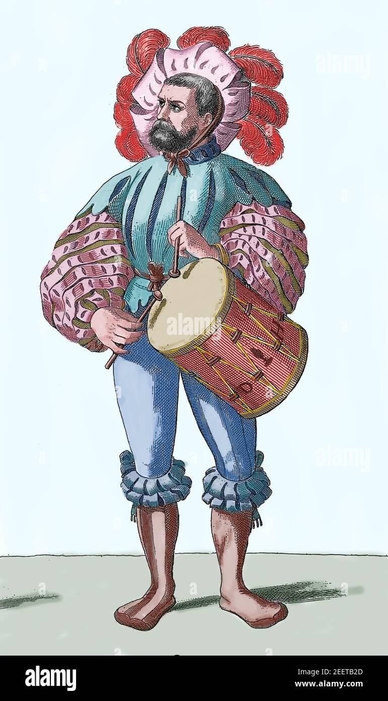 Europa. Germania. Periodo in anticipo moderno. Landsknecht. Soldato piede. 16 ° secolo. Foto Stock