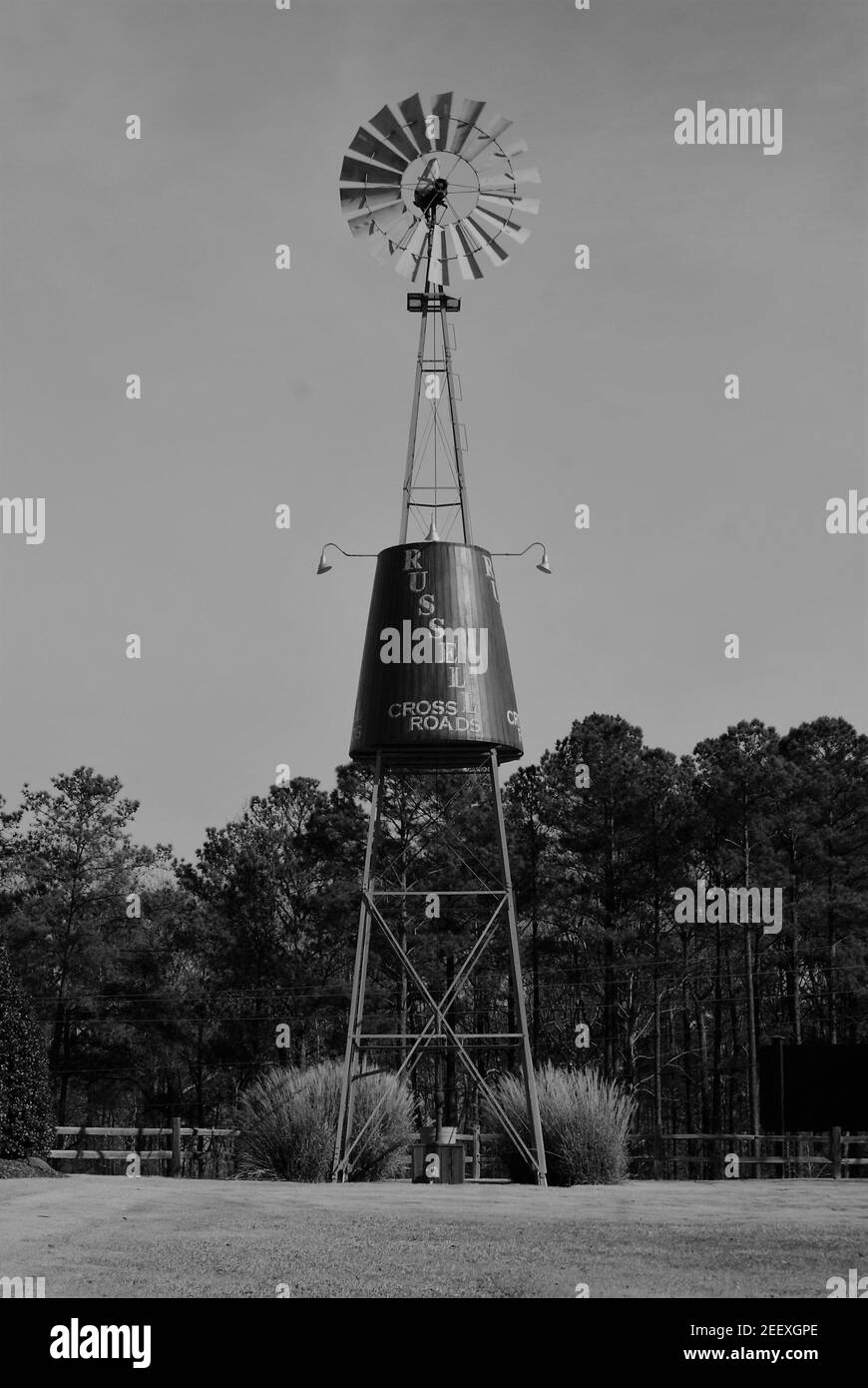 Mulino a vento Russell a Russell Crossroads Foto Stock