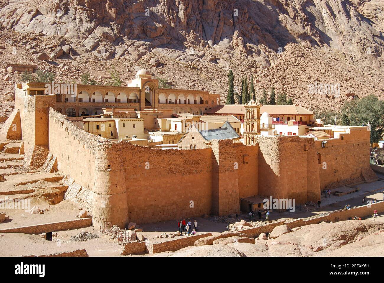 St.Catherines monastero e il Monte Sinai, la penisola del Sinai, Repubblica di Egitto Foto Stock