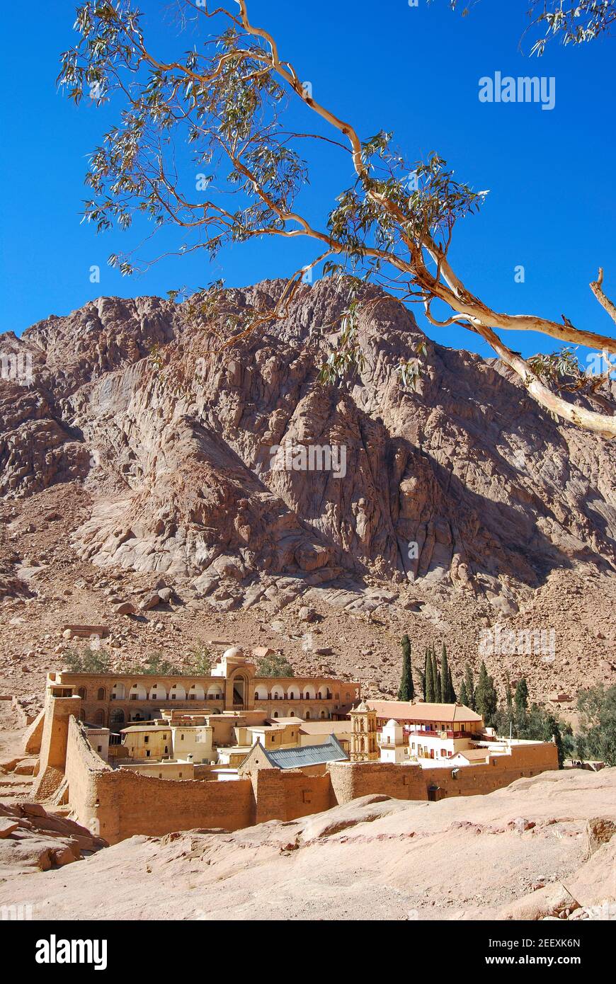 St.Catherines monastero e il Monte Sinai, la penisola del Sinai, Repubblica di Egitto Foto Stock