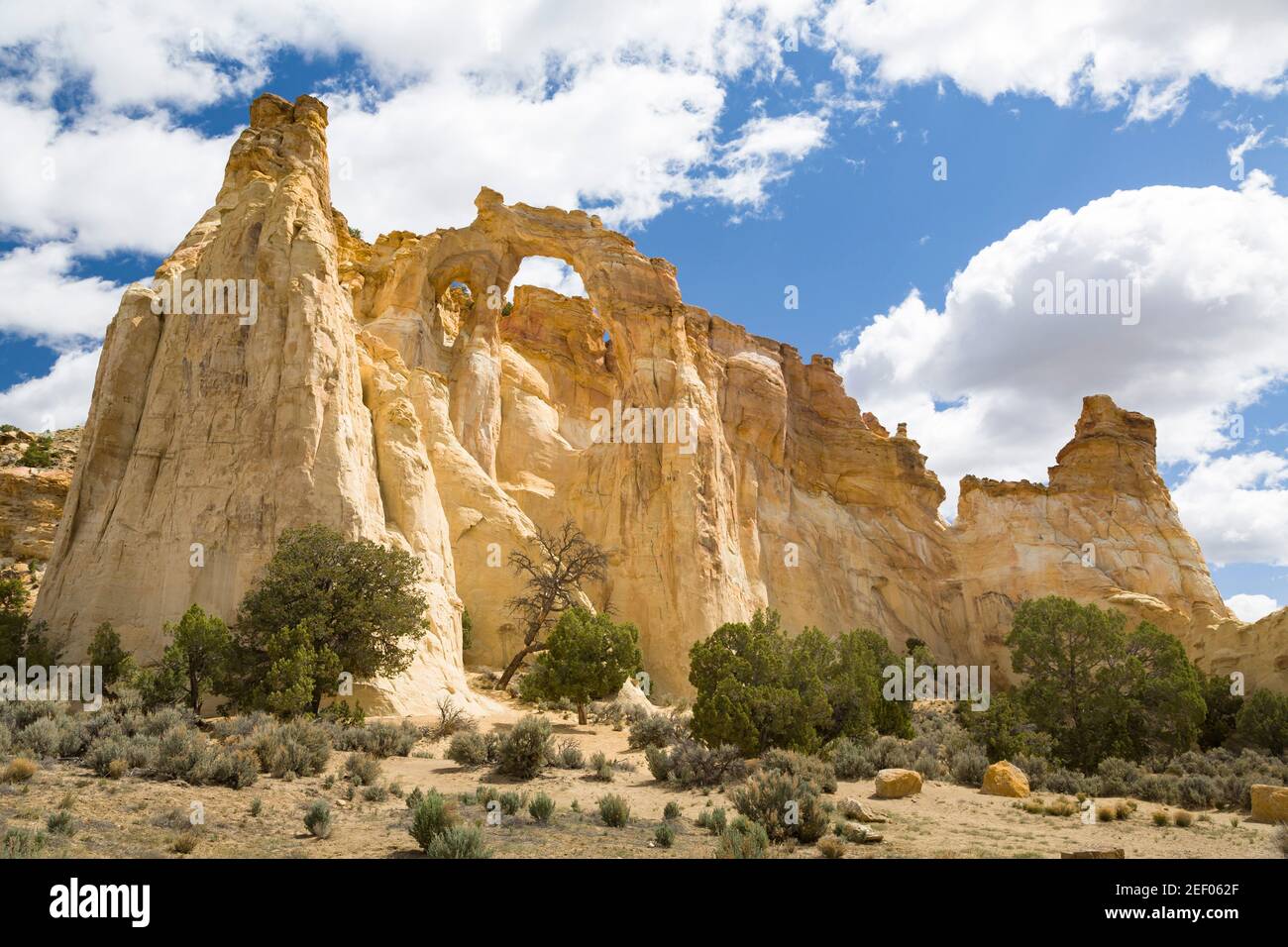 Grosvenor Arch, una famosa formazione rocciosa nel Grand Staircase-Escalante National Monument, Utah, USA Foto Stock