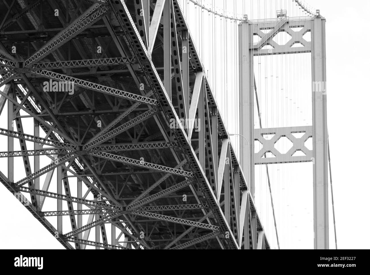 Tacoma Narrows ponte dettaglio astratto Foto Stock