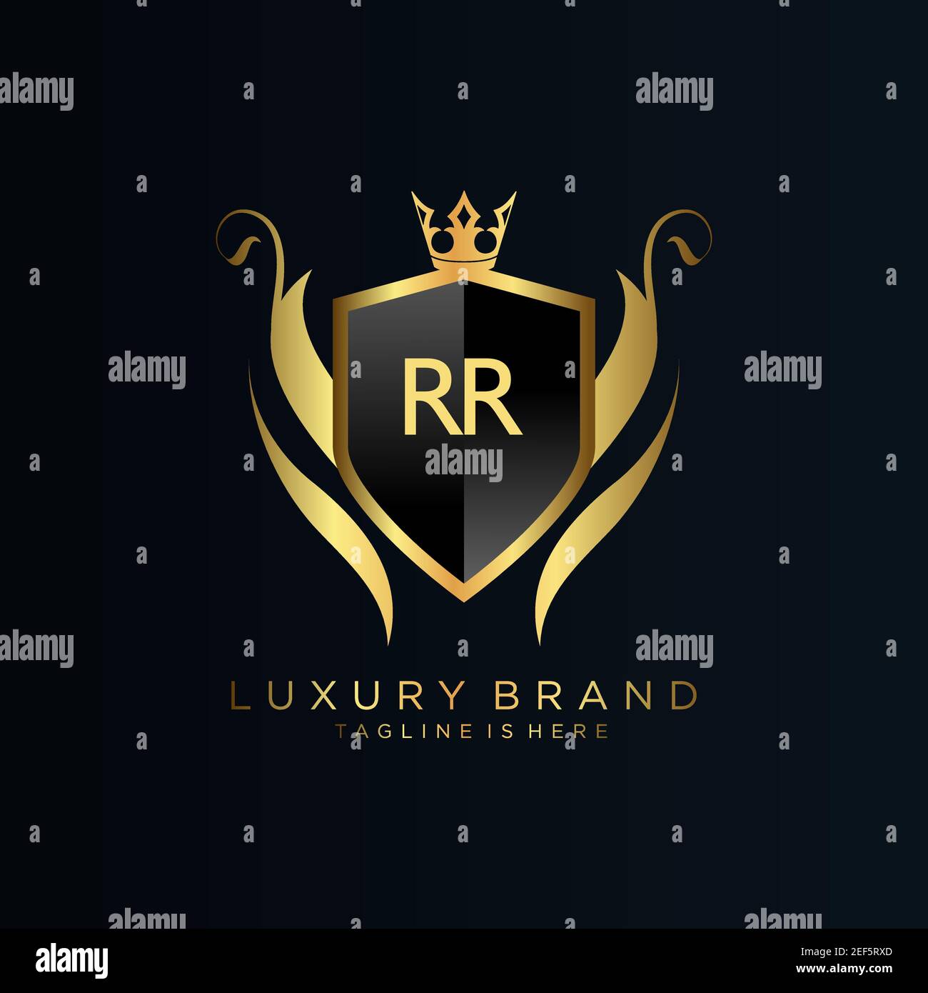 Initial Letter with Royal Template.Elegant with Crown logo vector ...