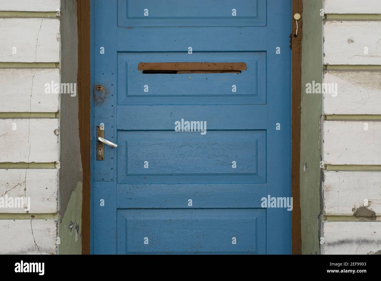 Close-up di una porta chiusa Foto Stock