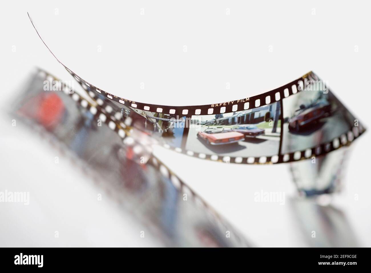 Primo piano di una bobina di pellicola Foto Stock
