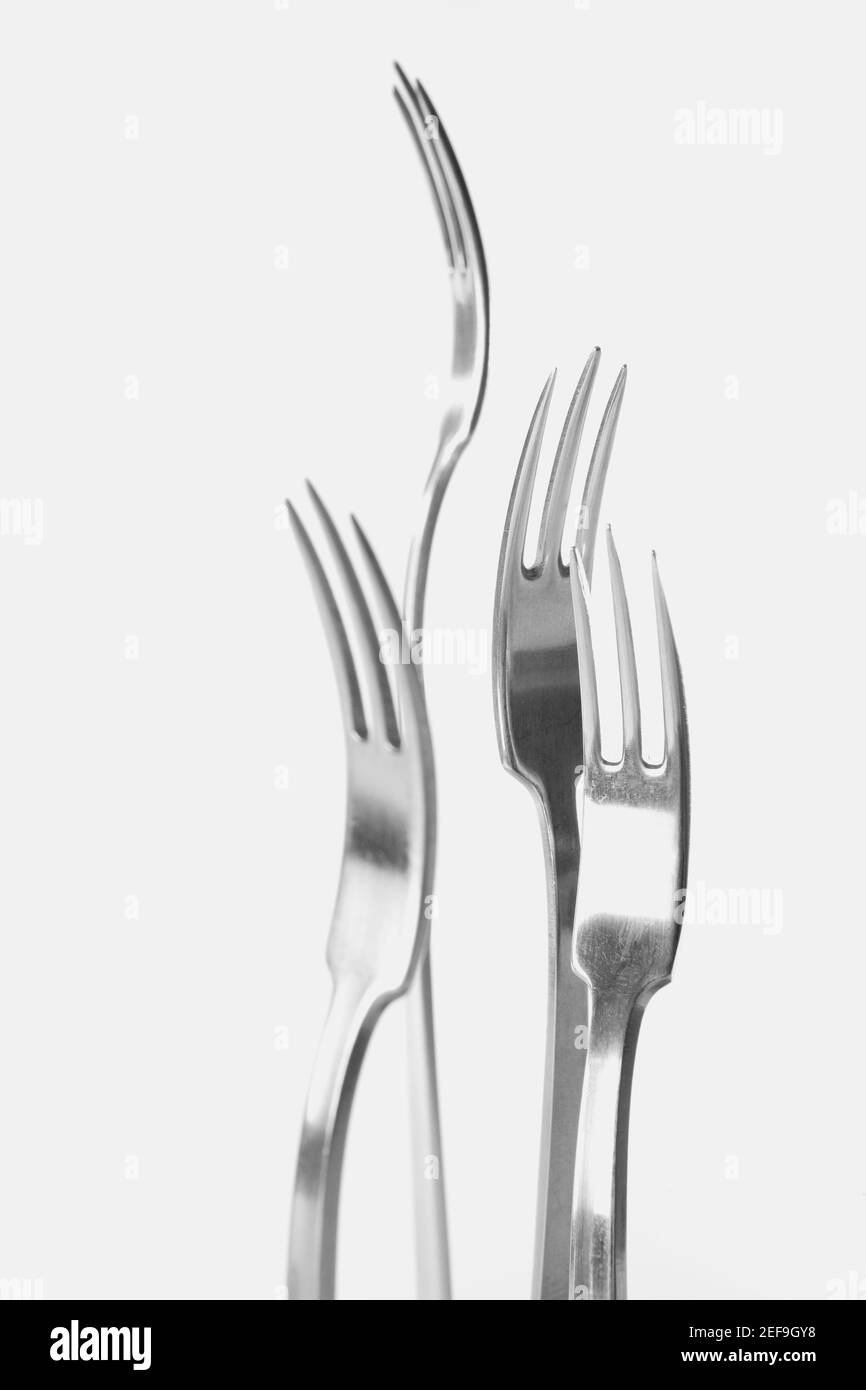 Close-up di forche Foto Stock