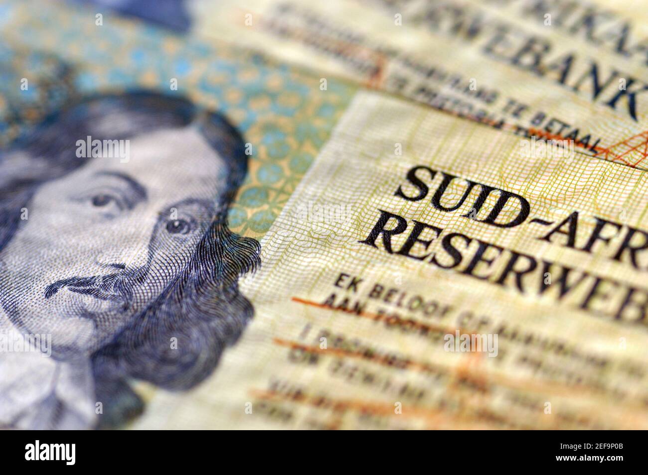 Moneta sudafricana, primo piano Foto Stock