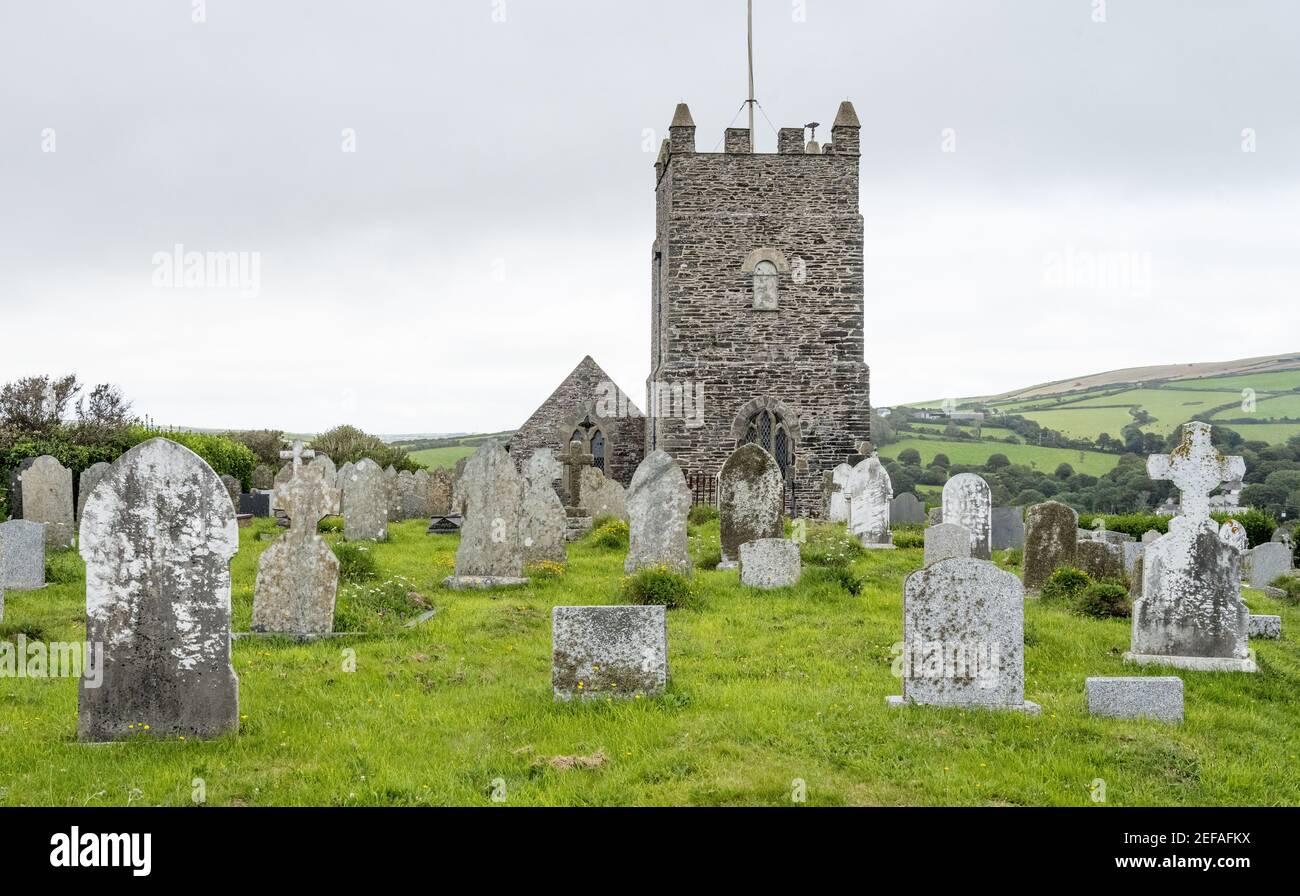 Forrabury Church, Boscastle, Cornovaglia Foto Stock