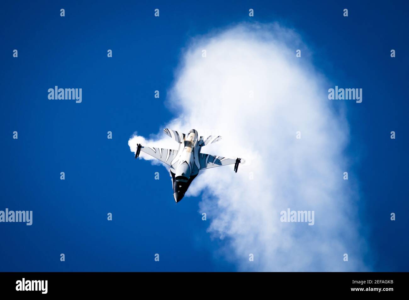 Belgian Air Force F-16 Viper in esibirsi a Kleine-Brogel. Belgio - 14 settembre 2019 Foto Stock