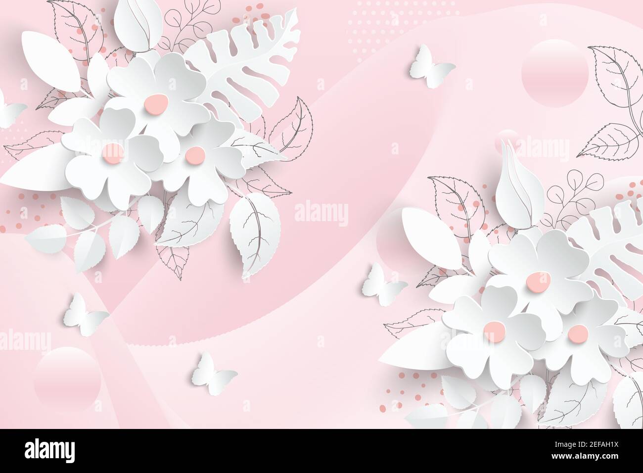 Sfondo personalizzato Modern Mural Photo, illustrazione 3d Foto Stock