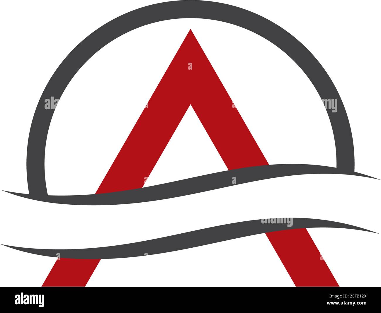 Una lettera del logo icona vettore illustration design Illustrazione Vettoriale