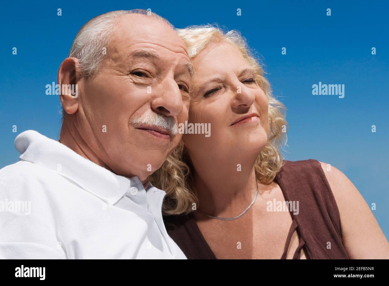 Primo piano di una coppia senior Foto Stock