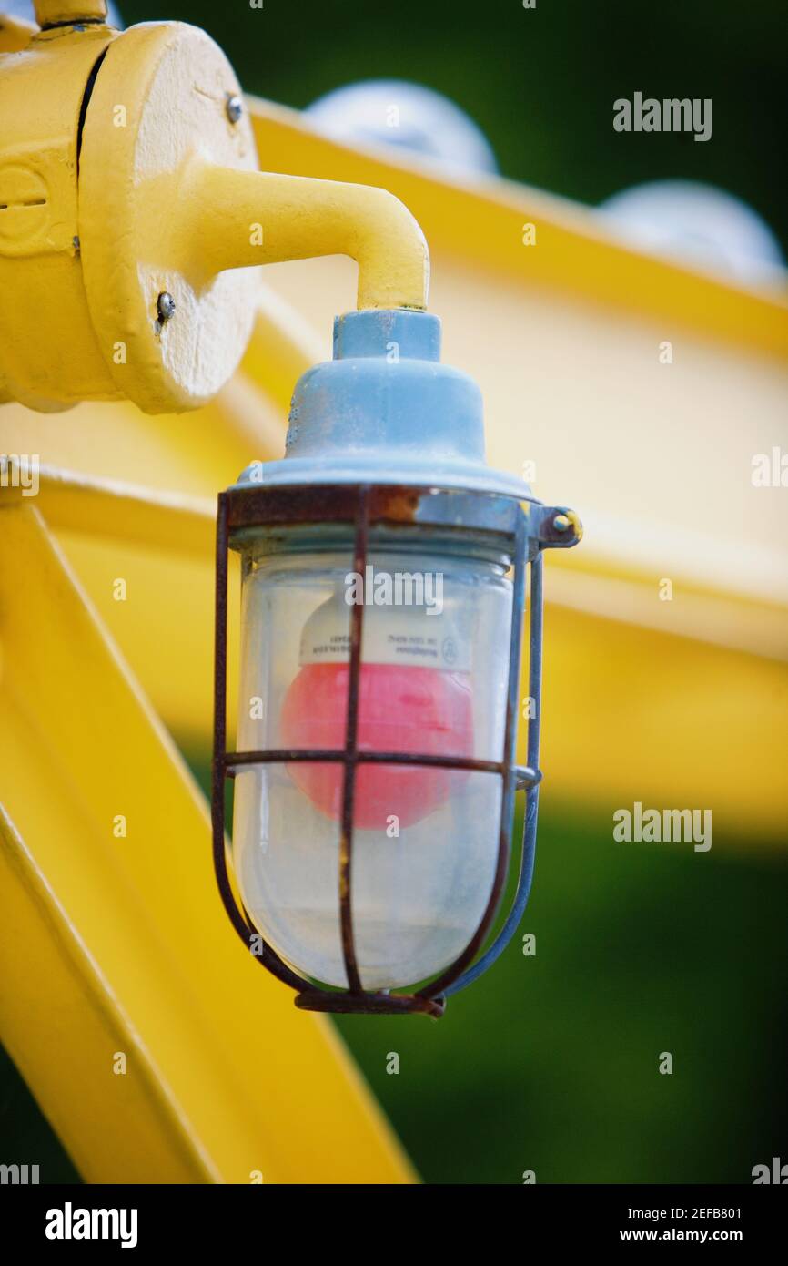 Close-up di una luce elettrica Foto Stock