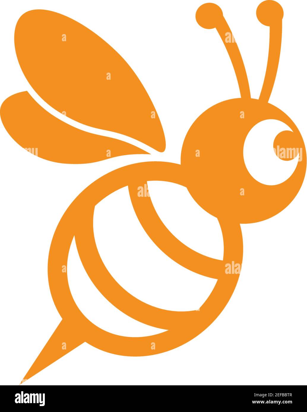Illustrazione dell'icona vettoriale del logo Bee Illustrazione Vettoriale