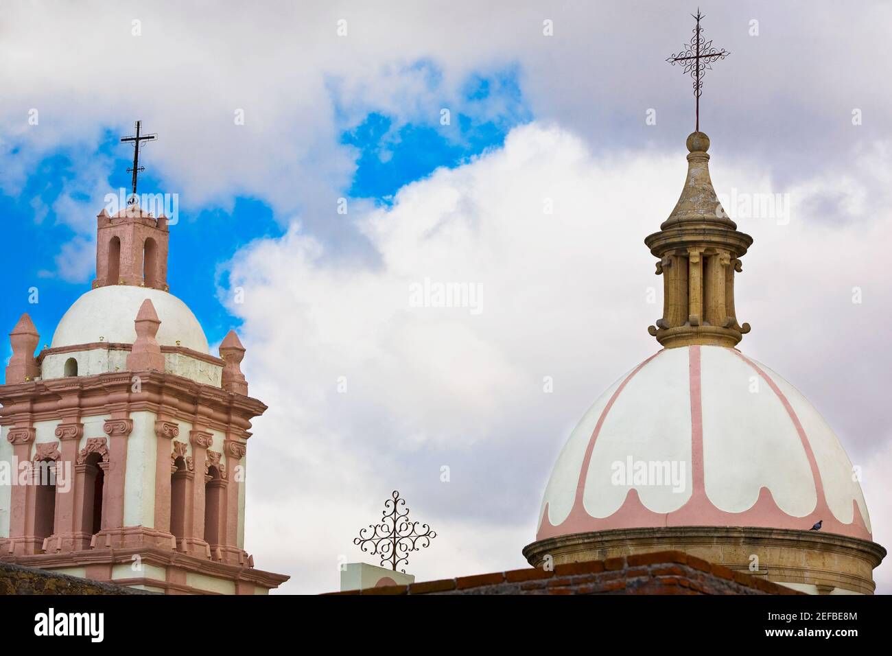 Alta Vista in sezione di una chiesa Iglesia de Nuestra Senora De Belen, Real De Asientos, aguascalientes, Messico Foto Stock