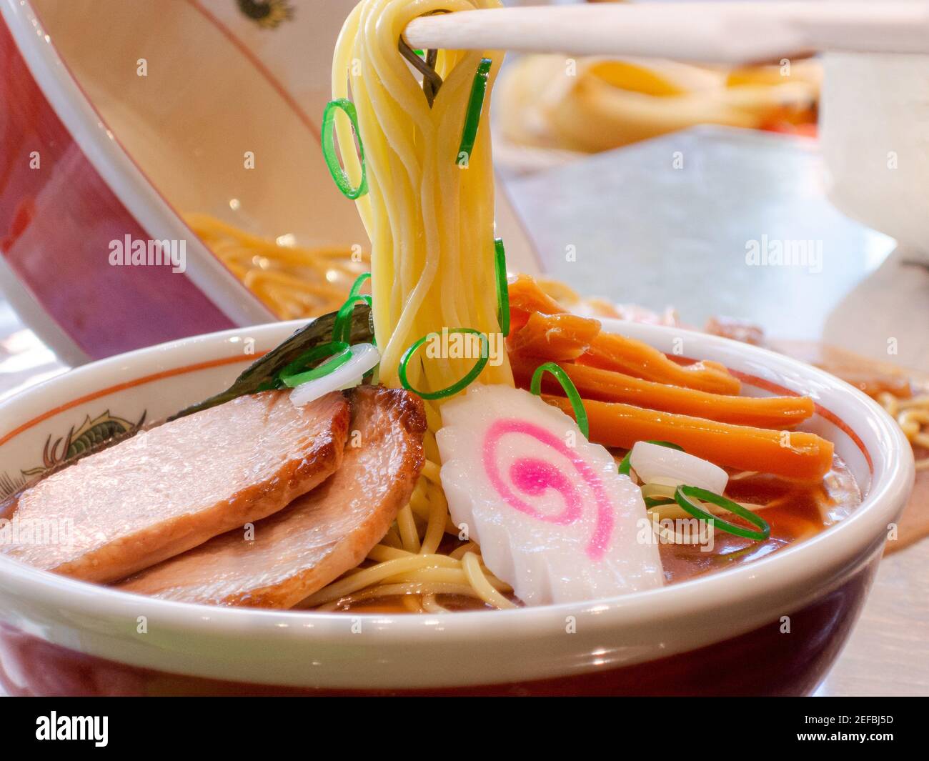Falso campione di cibo con ramen noodles.food campione in Giappone è una cultura tradizionale che il negozio richiederà produttore per fare alta qualità, come Foto Stock
