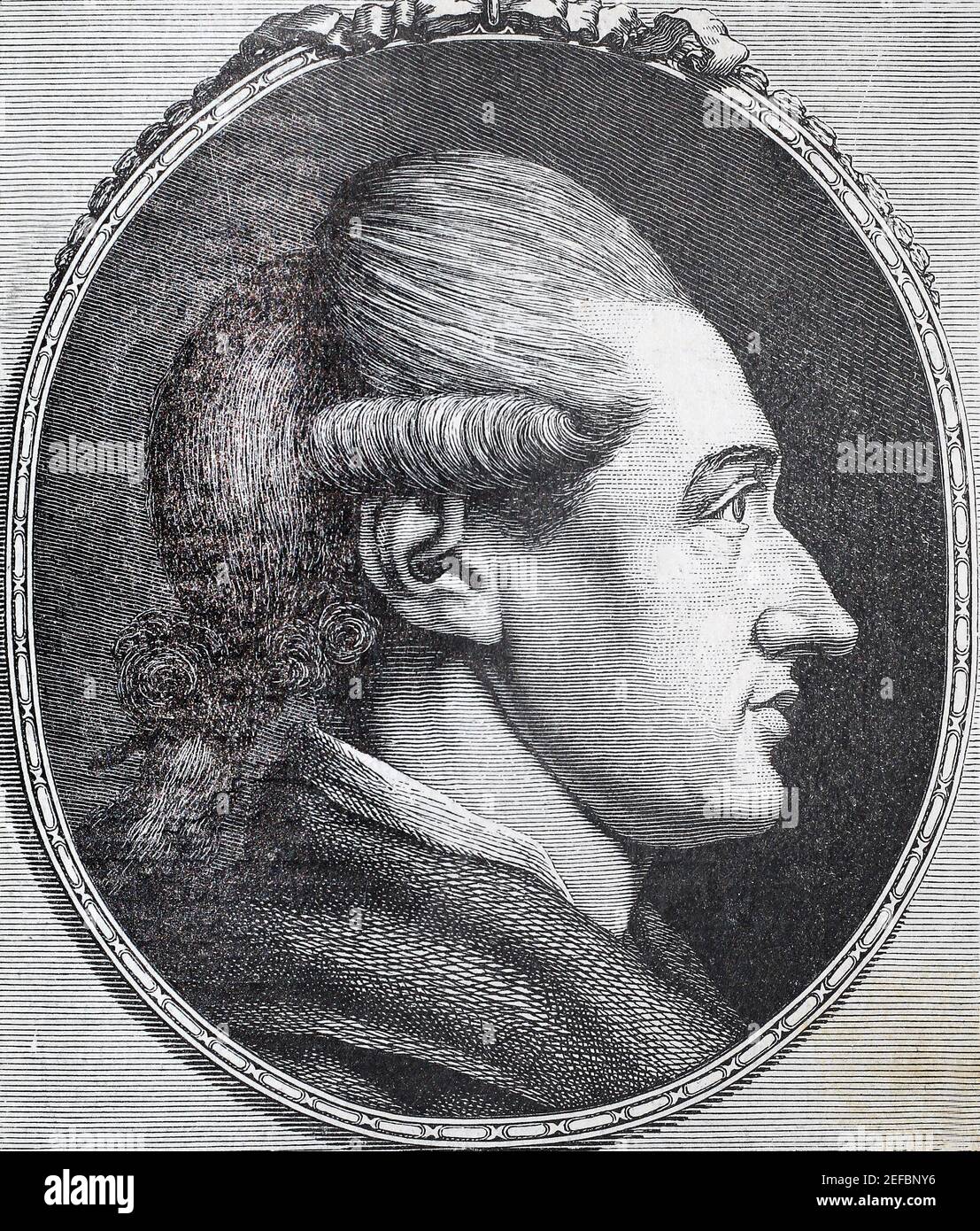 Ritratto di Johann Wolfgang von Goethe. Foto Stock