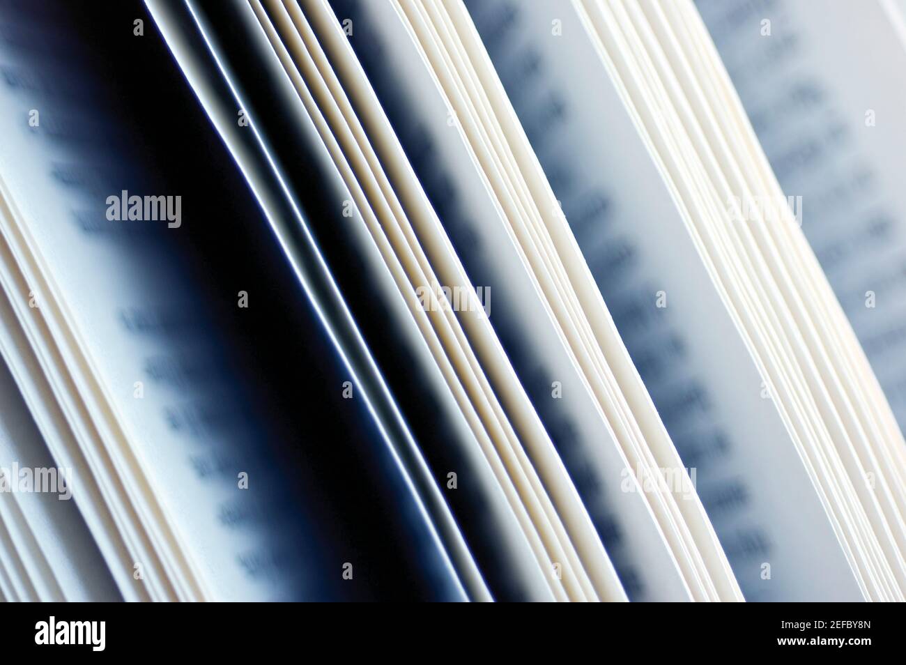 Close-up di un libro aperto Foto Stock