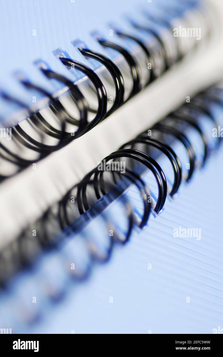 Primo piano di due notebook a spirale Foto Stock