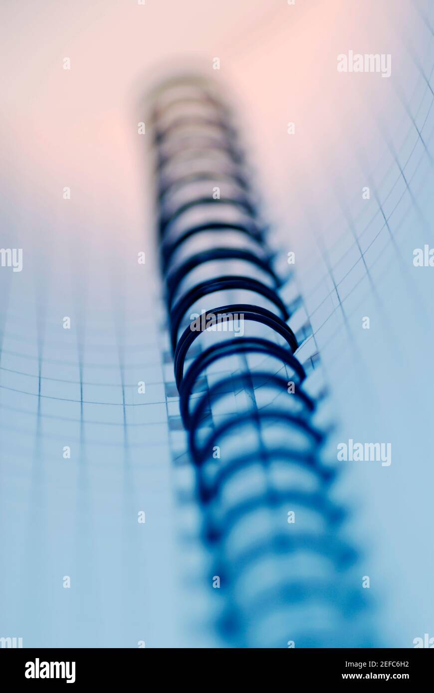Close-up di un notebook a spirale Foto Stock