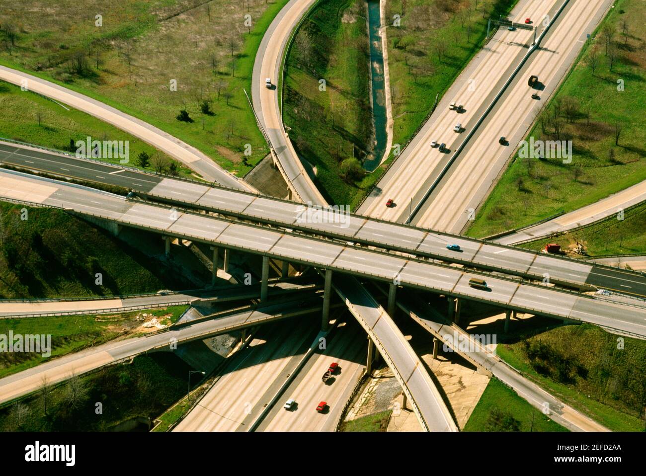 Cavalcate l'autostrada lungo la circonvallazione di Baltimora, Maryland Foto Stock