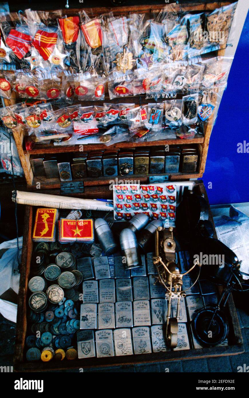 Souvenir di guerra ho Chi Minh City (ex Saigon) Vietnam Foto Stock