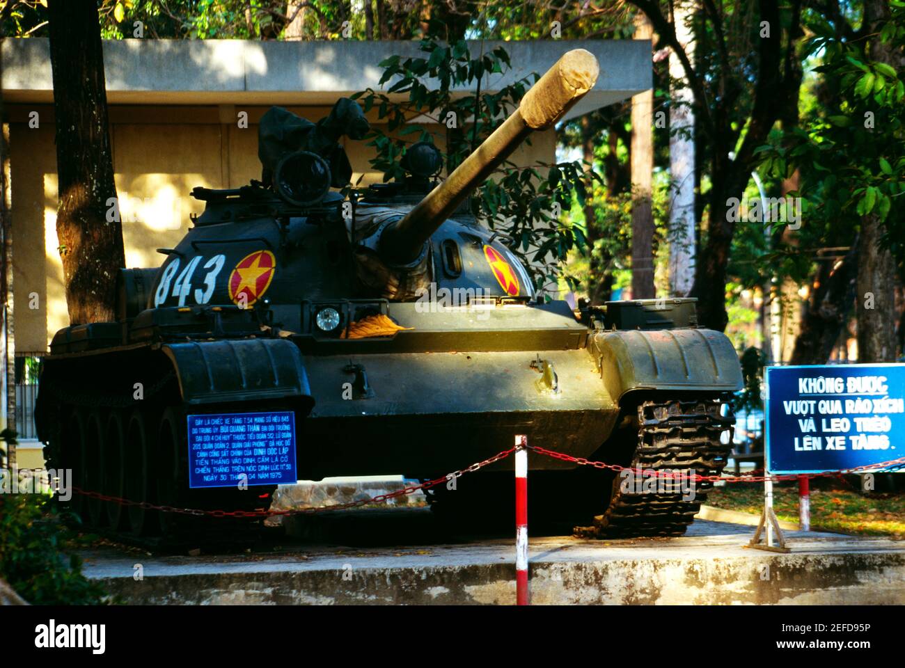 Mostra di guerra, Palazzo della riunificazione, ho Chi Minh City (ex Saigon) Vietnam Foto Stock
