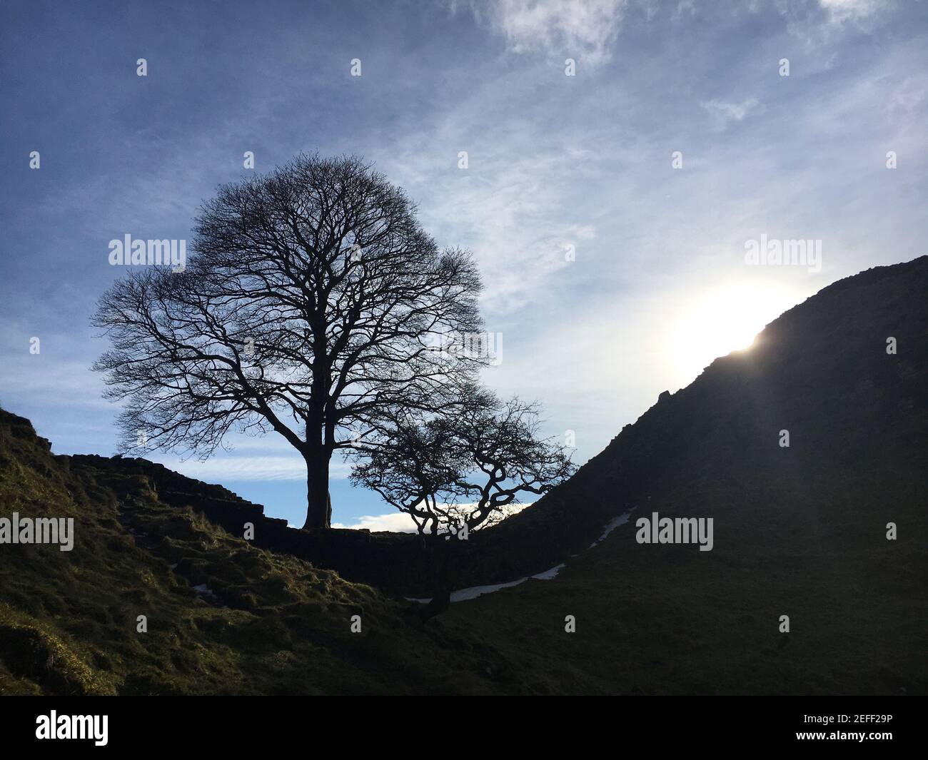 Hadrians mura romane northumberland Foto Stock