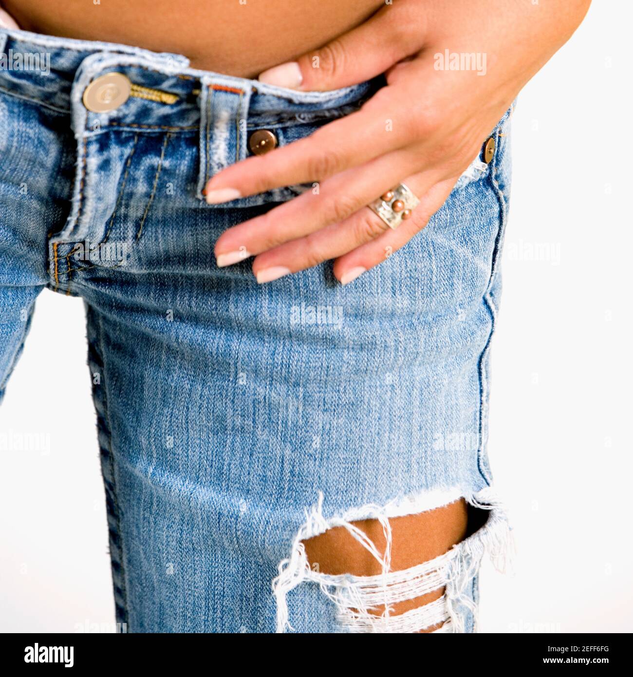 Metà vista in sezione di una donna Foto Stock