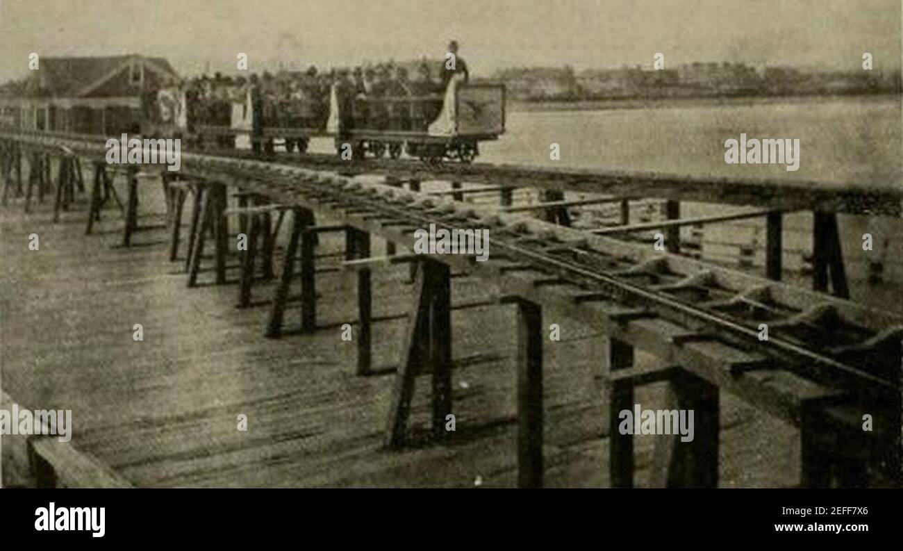 Ocean Pier Railway a Atlantic City. Foto Stock