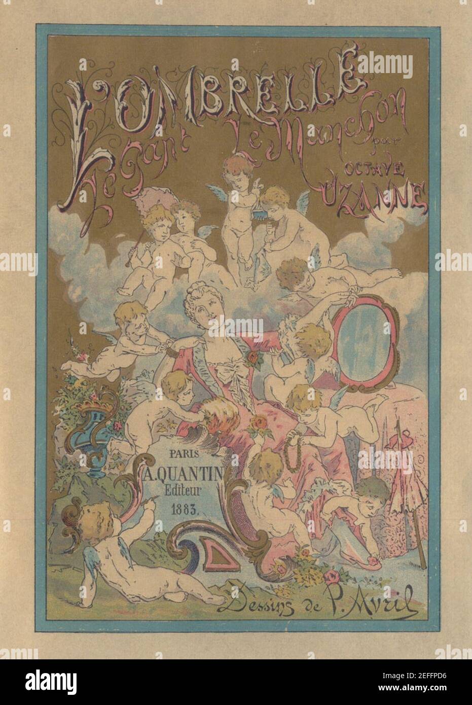 Ottava Uzanne-l'Ombrelle-le Gant-le Manchon- 1883. Foto Stock