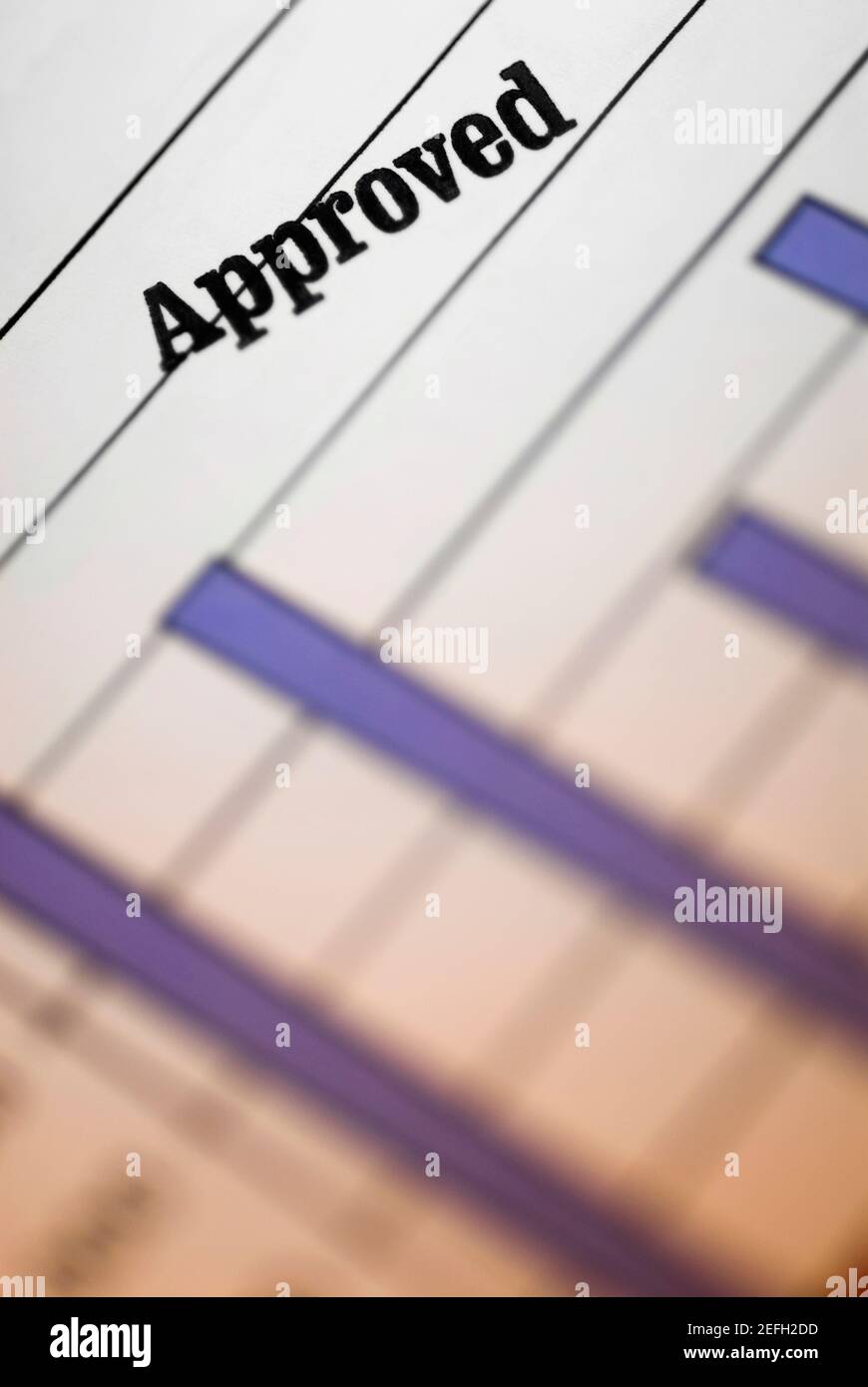 Primo piano di un grafico a barre Foto Stock