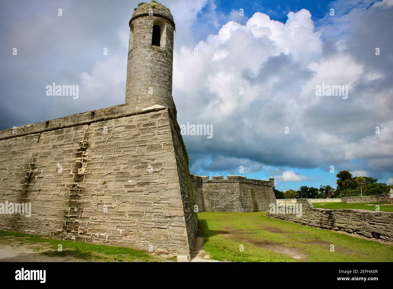 Fotografie del Monumento Nazionale del Castillo de San Marcos a St. Augustine FL. Un posto molto bello, storico per fare una vacanza, e imparare. Foto Stock