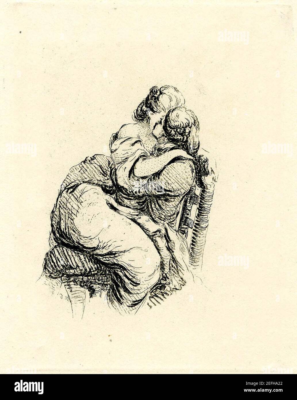 Oeuvre priapique de Denon (1793) - Pl 16. Foto Stock
