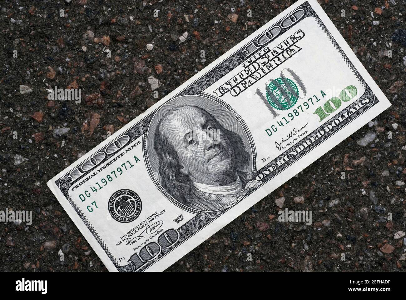 Primo piano di una fattura in dollari Foto Stock