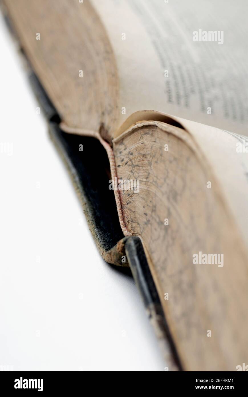 Close-up di un libro aperto Foto Stock