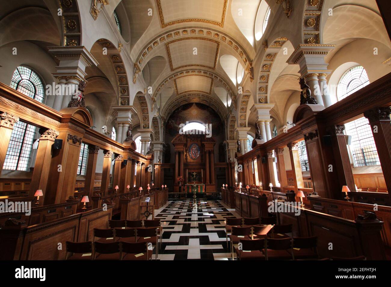 St Bride's Church on Fleet Street a Londra, Regno Unito Foto Stock