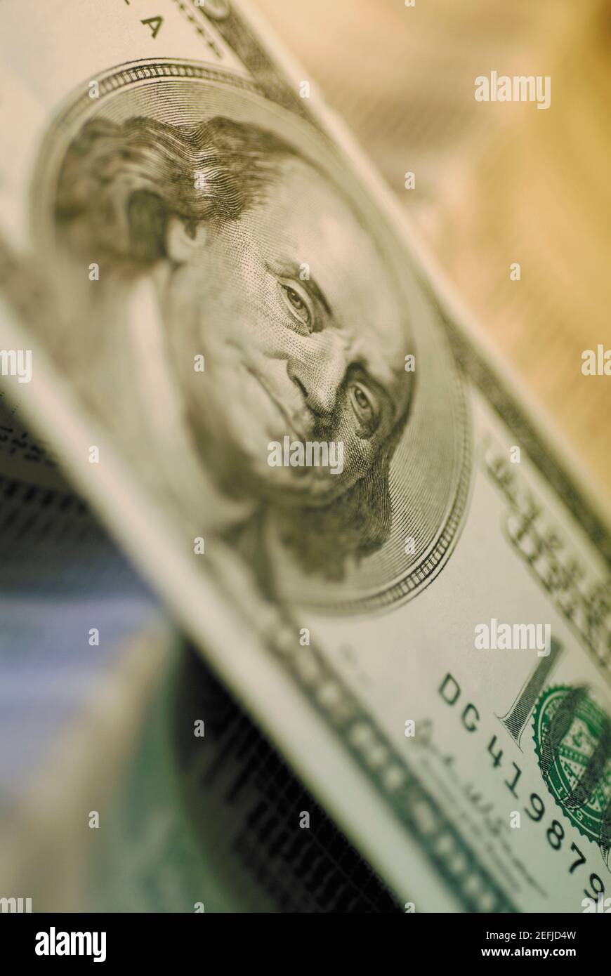 Primo piano di una fattura in dollari Foto Stock