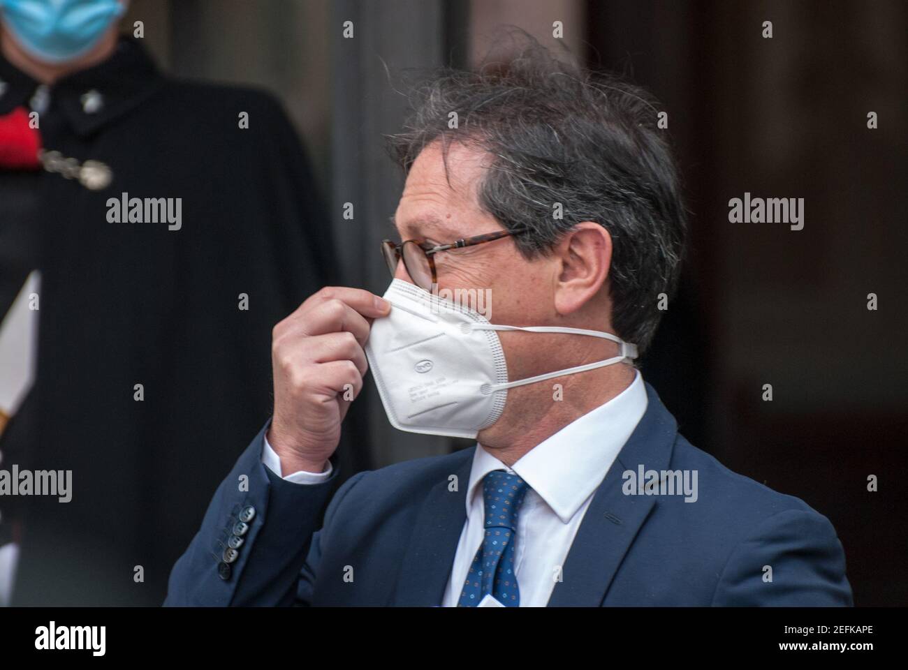 Roma, Itallia. 17 Feb 2021. 2/17/2021 - Roma 17 febbraio, Sottosegretario di Stato alla Presidenza del Consiglio dei Ministri Roberto Garofoli (Foto di IPA/Sipa USA) Credit: Sipa USA/Alamy Live News Foto Stock