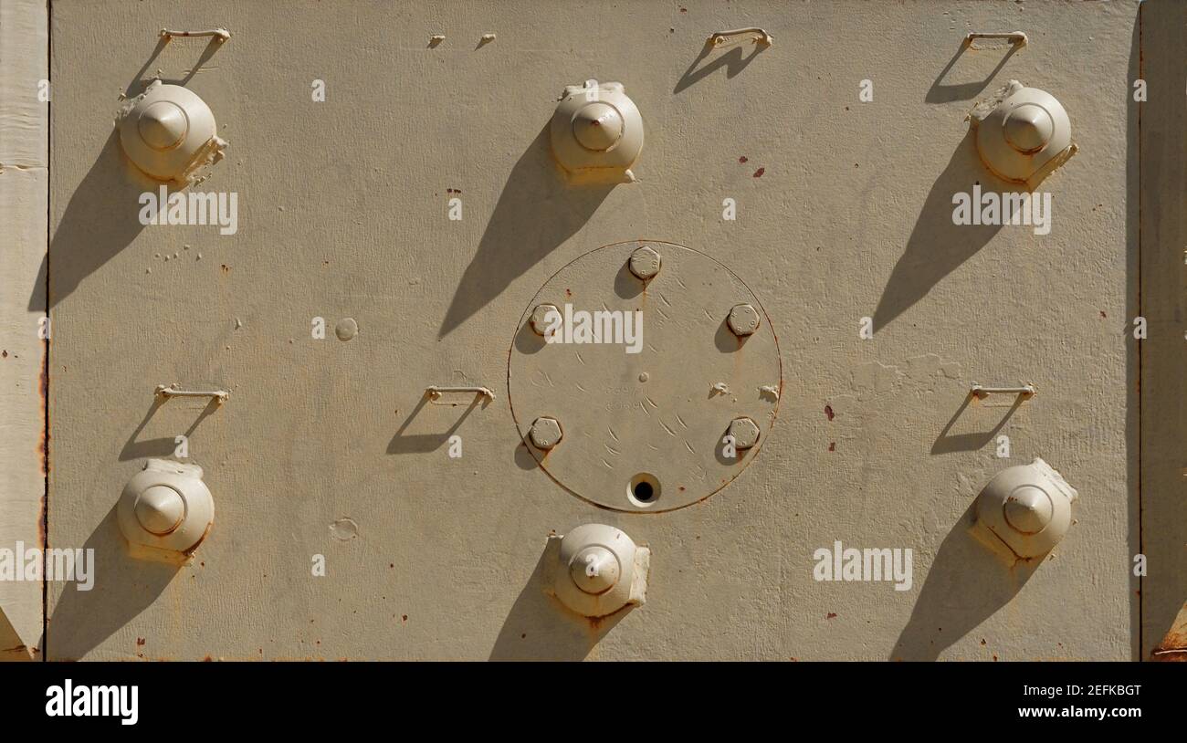 Tessitura di armatura sul retro della torretta di British Serbatoio Cromwell MK III Foto Stock