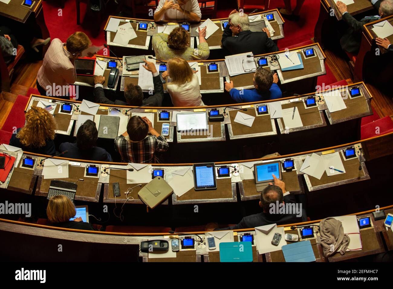 Roma, Italia 02/10/2013: Voto di fiducia nel governo letta, Senato della Repubblica Italiana. ©Andrea Sabbadini Foto Stock