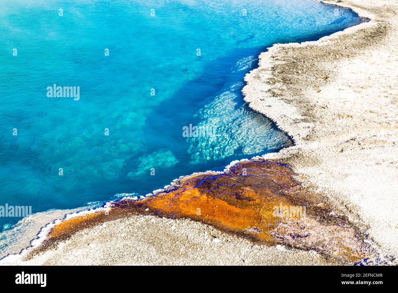 Variopinto motivo della piscina nera, Parco Nazionale di Yellowstone Foto Stock