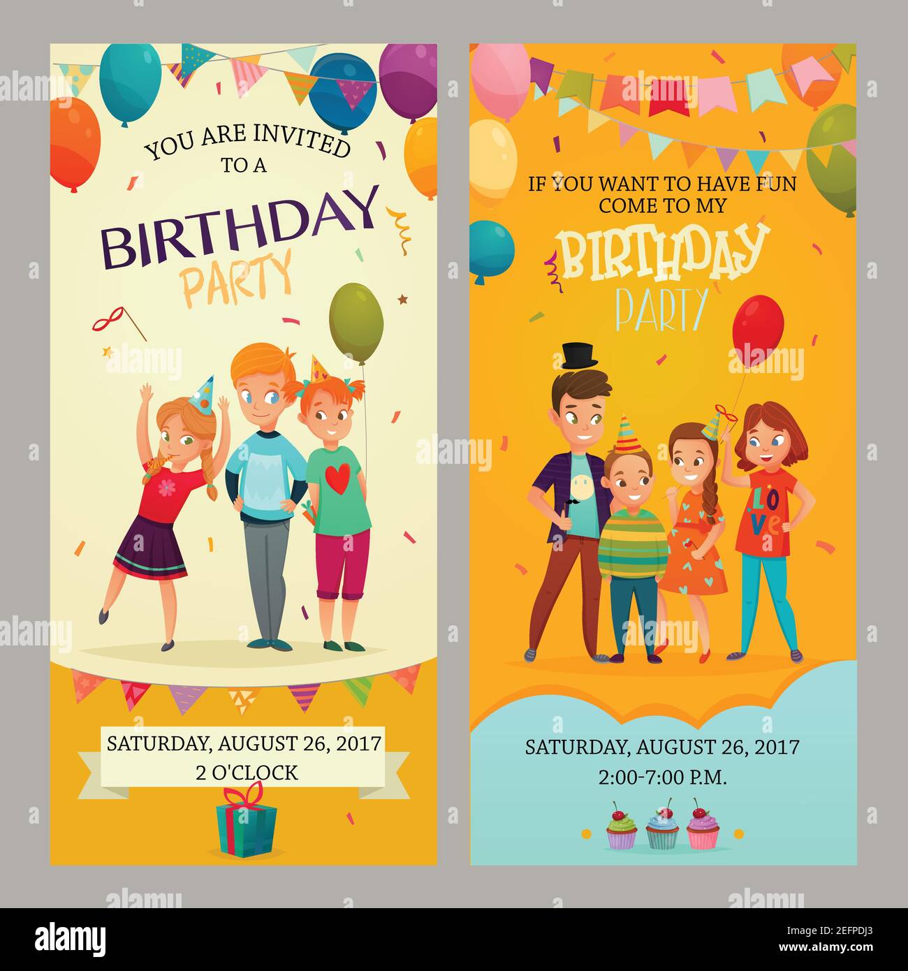 DIVERTENTE SMILE-invito carte-Set per compleanno per bambini 
