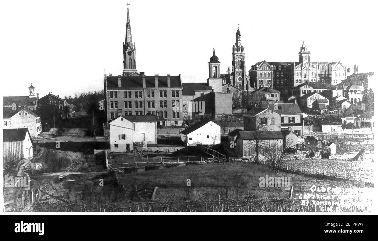 Oldenburg - Vista sud della città. Foto Stock