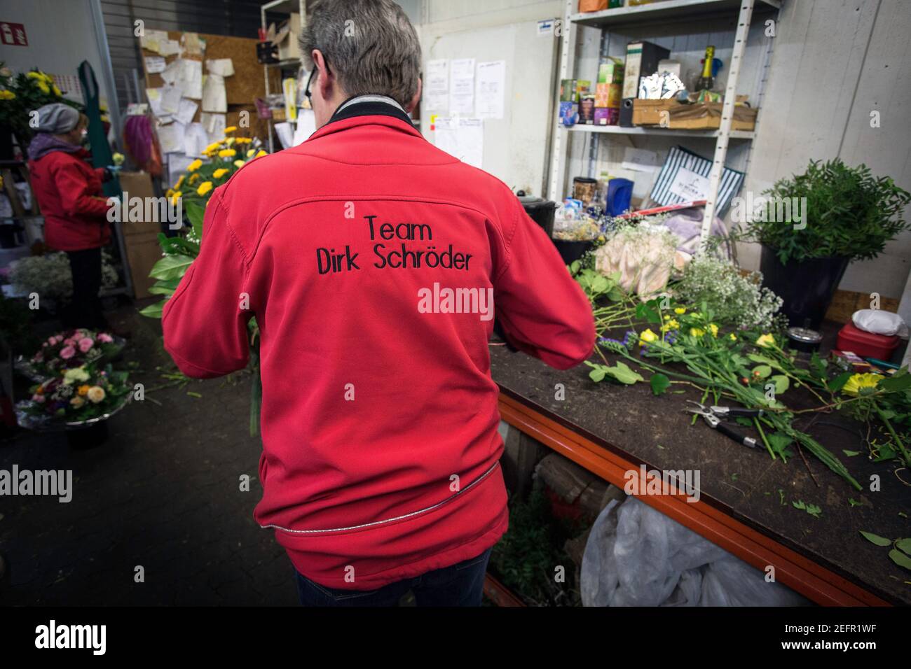 Mercato dei fiori e delle piante a Brema, Germania Foto Stock Mercato dei fiori e delle piante a Brema, Germania Foto Stock
