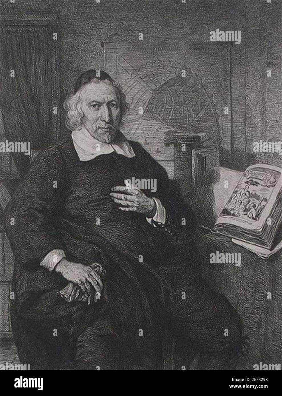 Ritratto di Olfert Dapper. Foto Stock